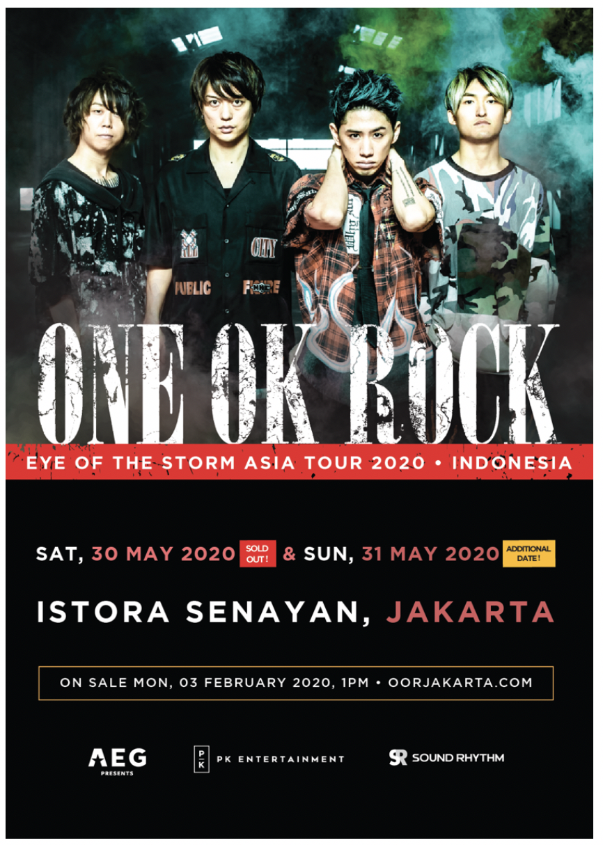 Ada Jadwal Tambahan Untuk Konser ONE OK ROCK!