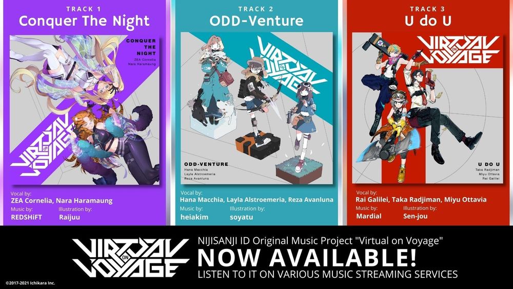 NIJISANJI ID Merilis Tiga Project Original Song :Virtual on Voyage!