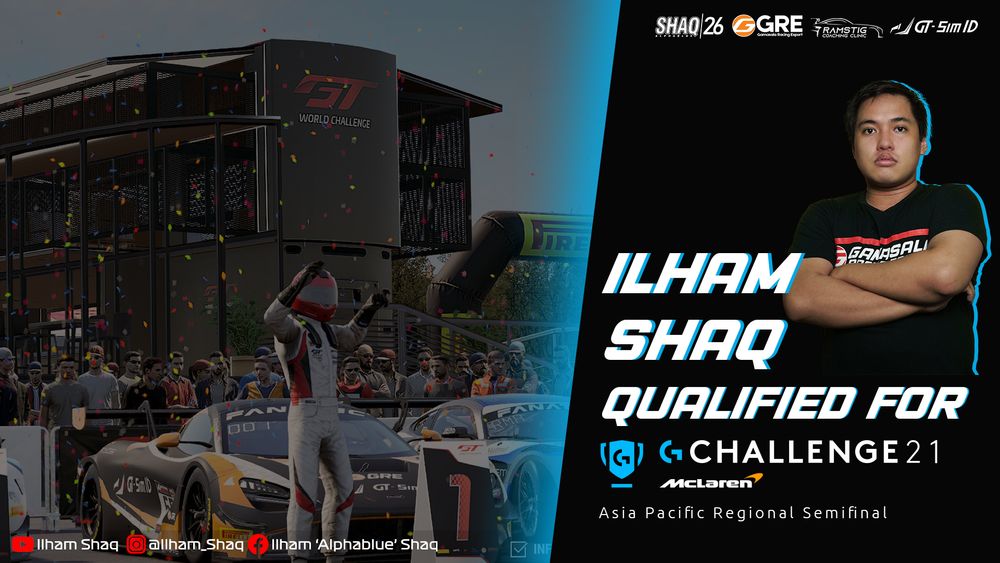 Pembalap Esport Ilham Shaq akan Wakili Indonesia di Semifinal Asia Pasifik Logitech Mclaren G Challenge