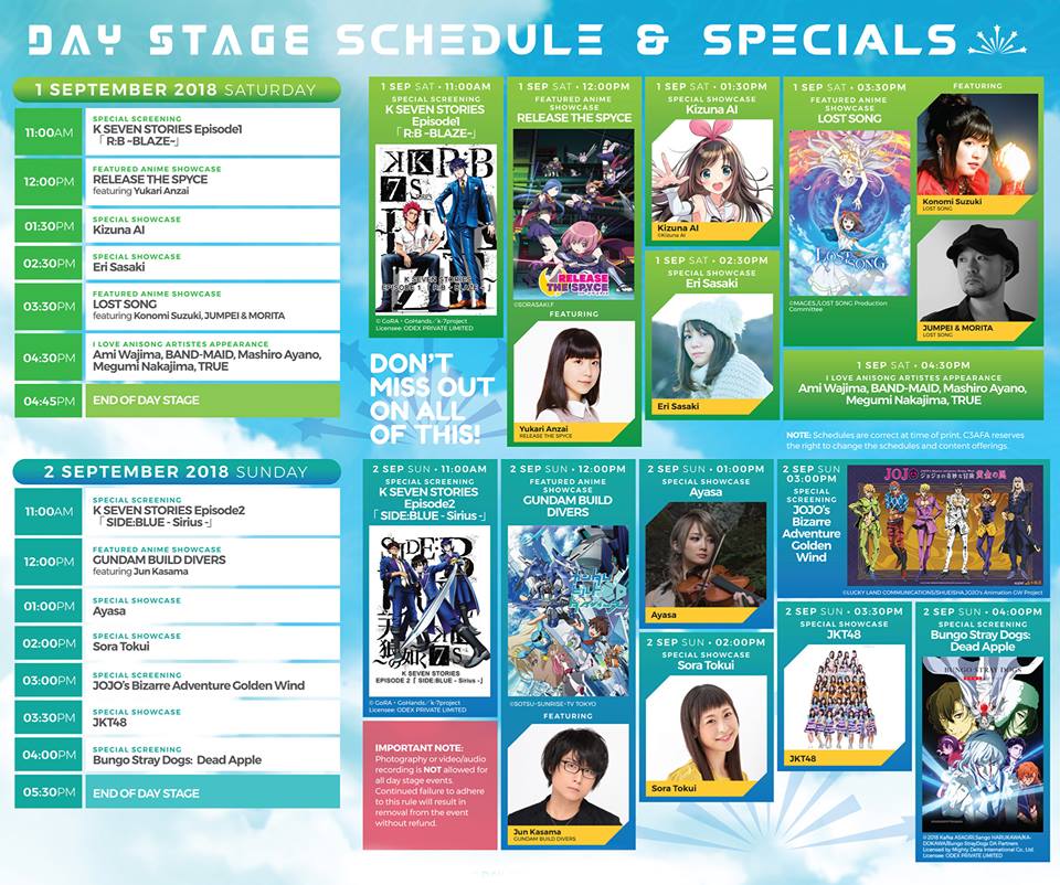 Nama Besar di Dunia Pop Culture & Industri Anime Jepang Bersiap Meramaikan Day Stage C3AFA Jakarta 2018