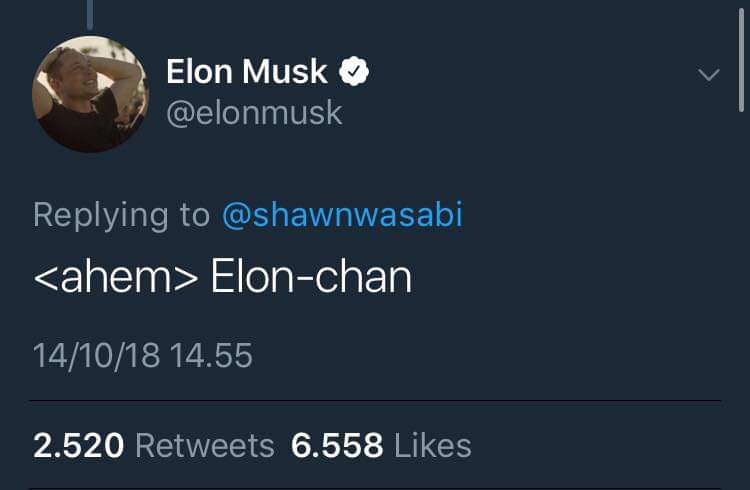 Terkonfirmasi, Elon Musk adalah Penyuka Anime!