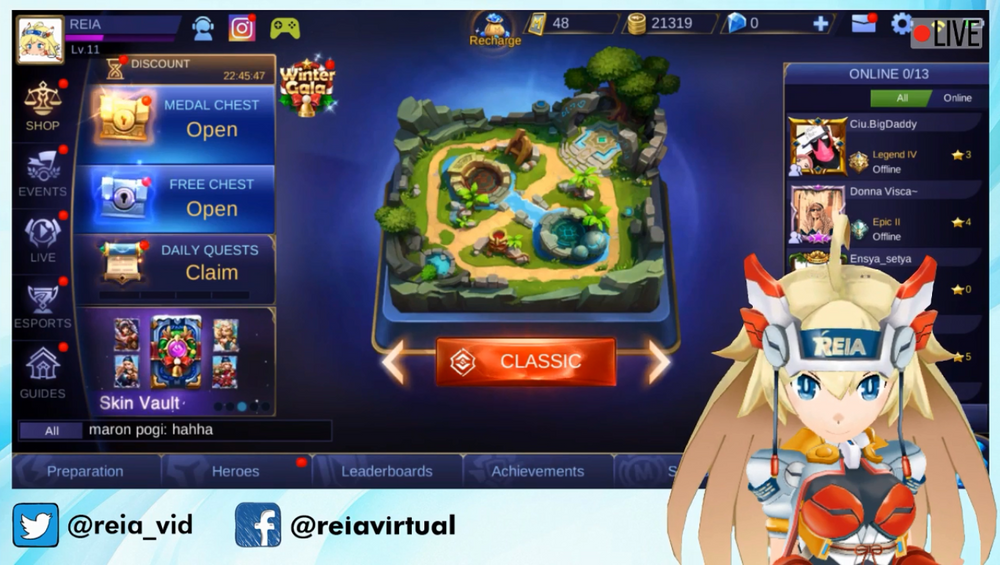 [Vtuber Corner] Serunya Mabar Mobile Legend Bersama REIA