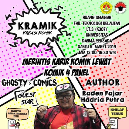 Bersama GHOSTY’s COMIC, Universitas Darma Persada Adakan Workshop Komik Strip 4 Panel