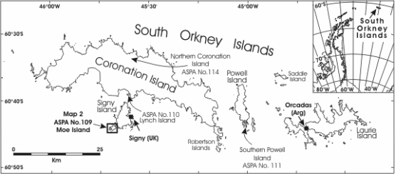 Pulau Moe tampak disorot pada peta ini, terletak di sebelah kiri-bawah. (ATS)