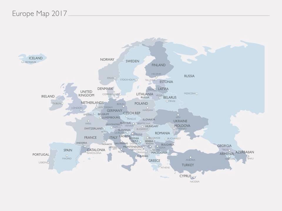 Peta Eropa Edisi Terbaru 2017: Ada Katalunya! (Sumber: @JosepArnau)