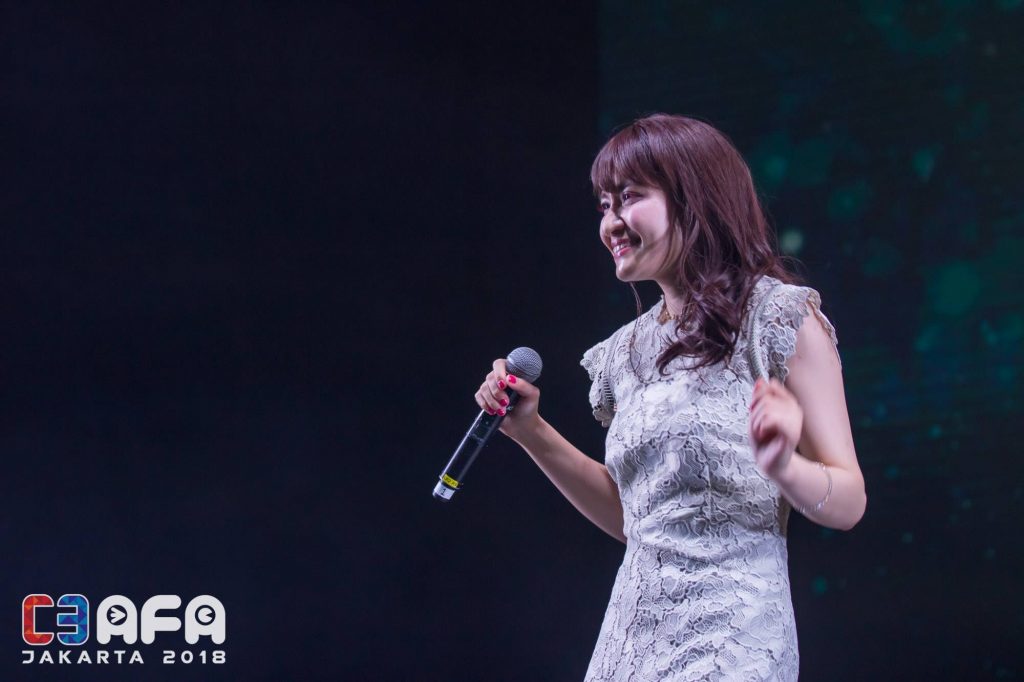 Penampilan Megumi Nakajima di konser I LOVE ANISONG (Sumber: ANIME FESTIVAL ASIA)