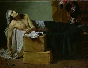 'Kematian Marat', Guillaume-Joseph Roques (1793)