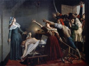 'Pembunuhan Marat', Jean-Joseph Weerts (1880)