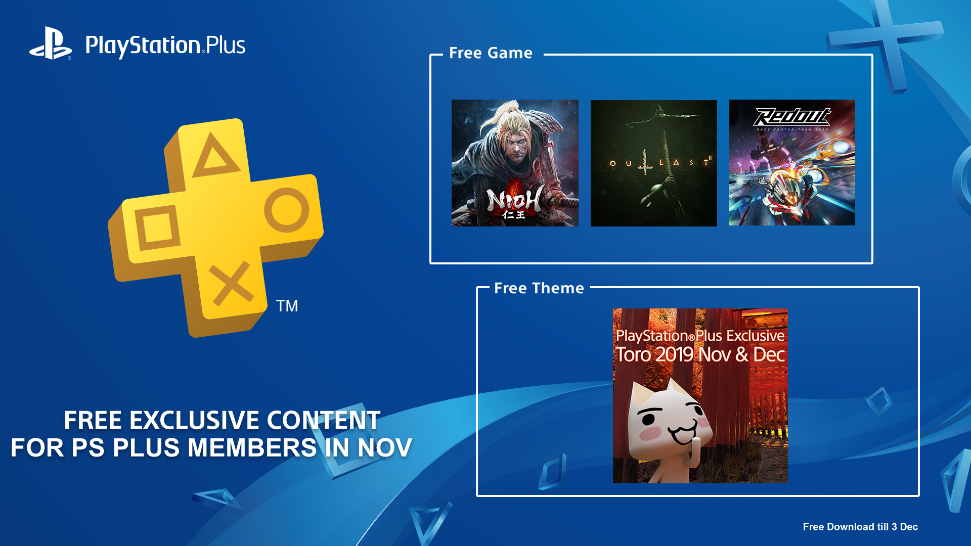 free ps plus november 2019